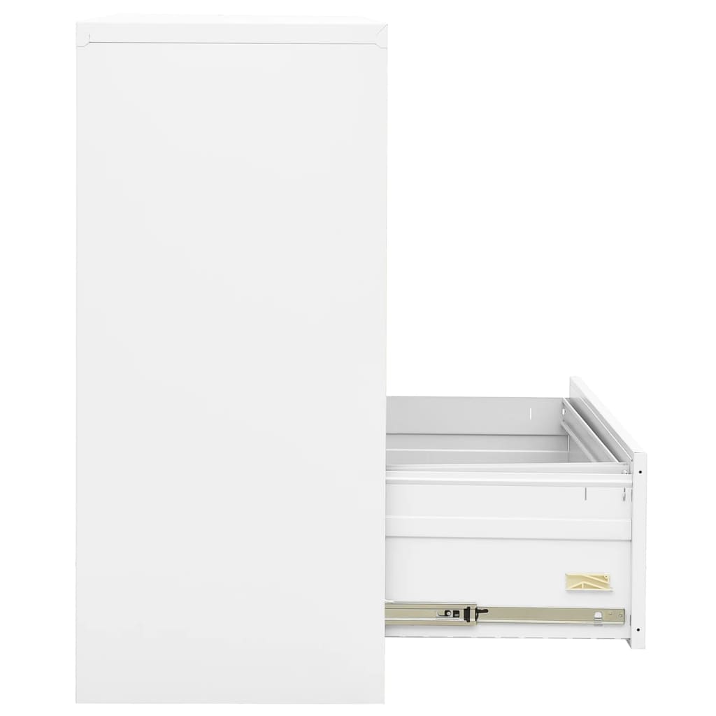 vidaXL Filing Cabinet White 35.4"x18.1"x40.6" Steel