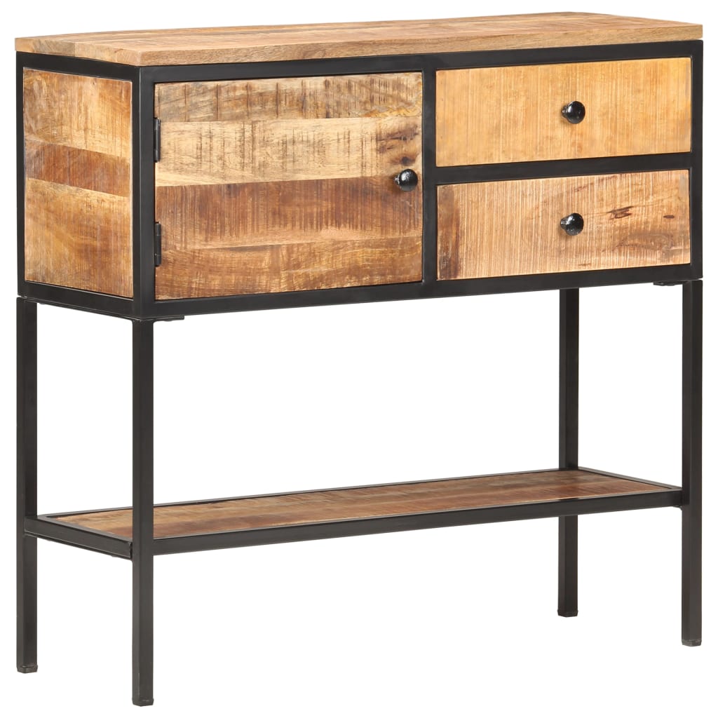 vidaXL Sideboard 33.5"x11.8"x31.5" Rough Mango Wood