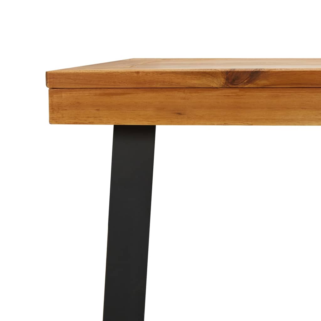 vidaXL Patio Table 78.7"x39.4"x29.5" Solid Wood Acacia