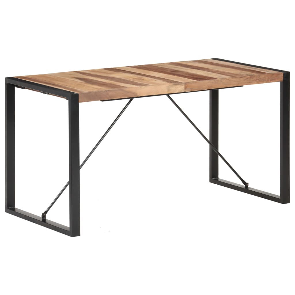 vidaXL Dining Table 55.1"x27.6"x29.5" Solid Wood with Sheesham Finish