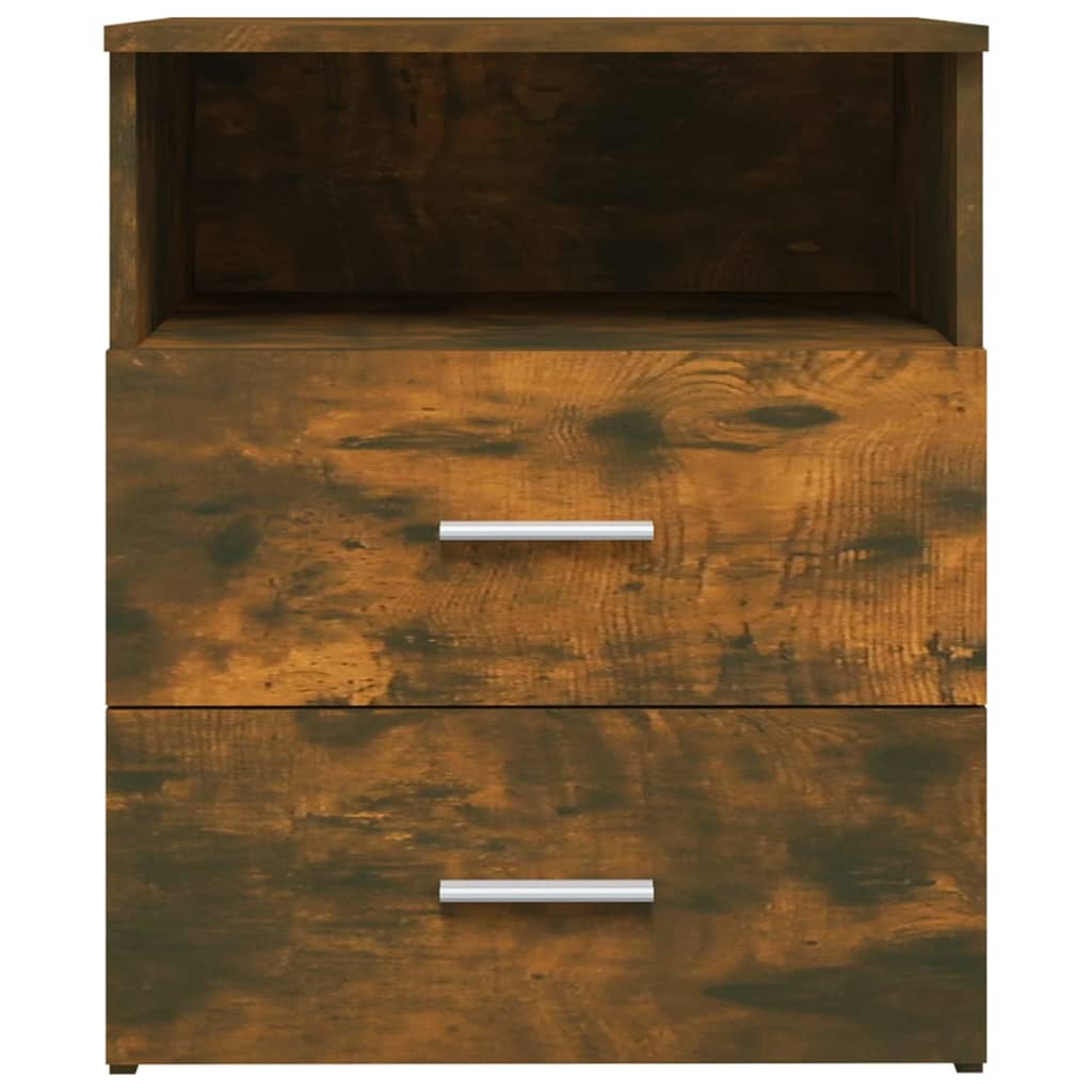 vidaXL Bed Cabinet Smoked Oak 19.7"x12.6"x23.6"