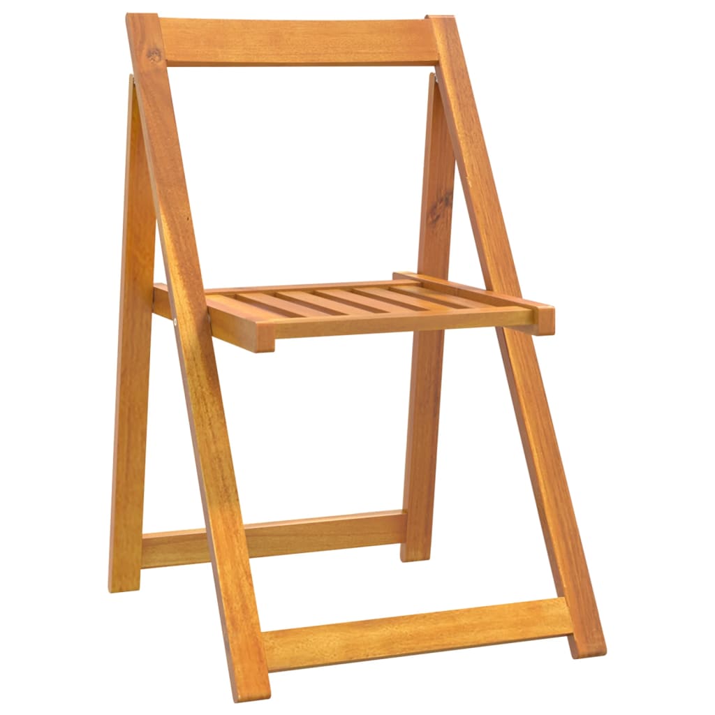 vidaXL Folding Garden Chairs 8 pcs Solid Wood Acacia