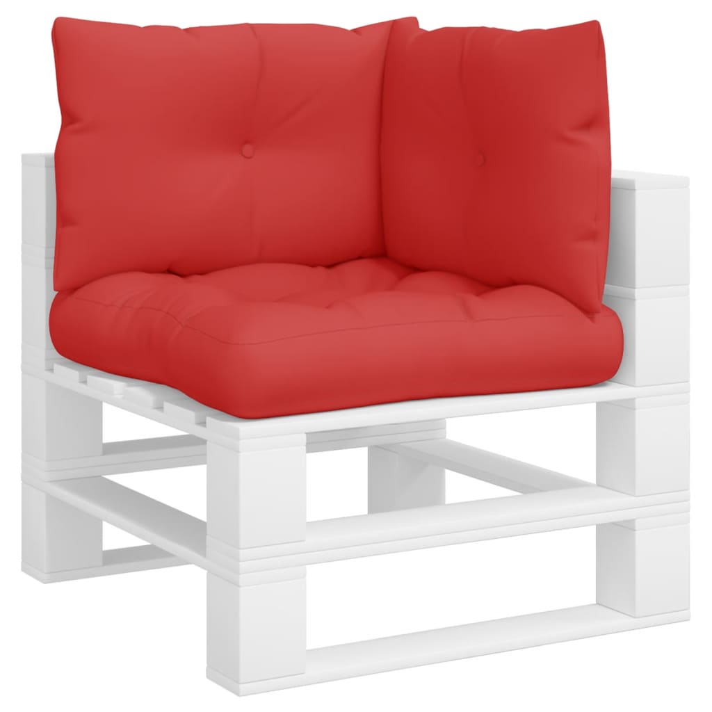 vidaXL Pallet Sofa Cushions 3 pcs Red Fabric