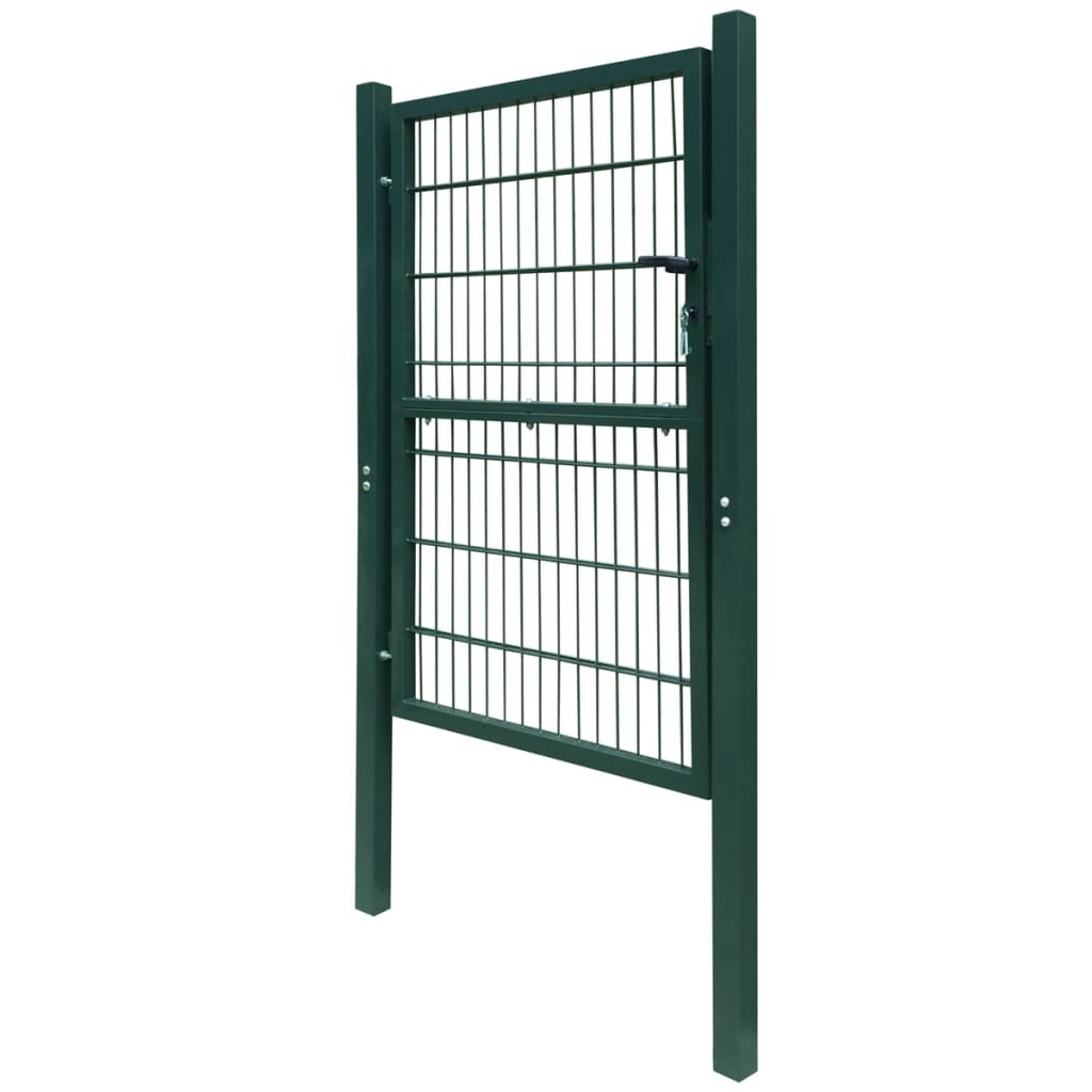 vidaXL 2D Fence Gate (Single) Green 41.7"x66.9"