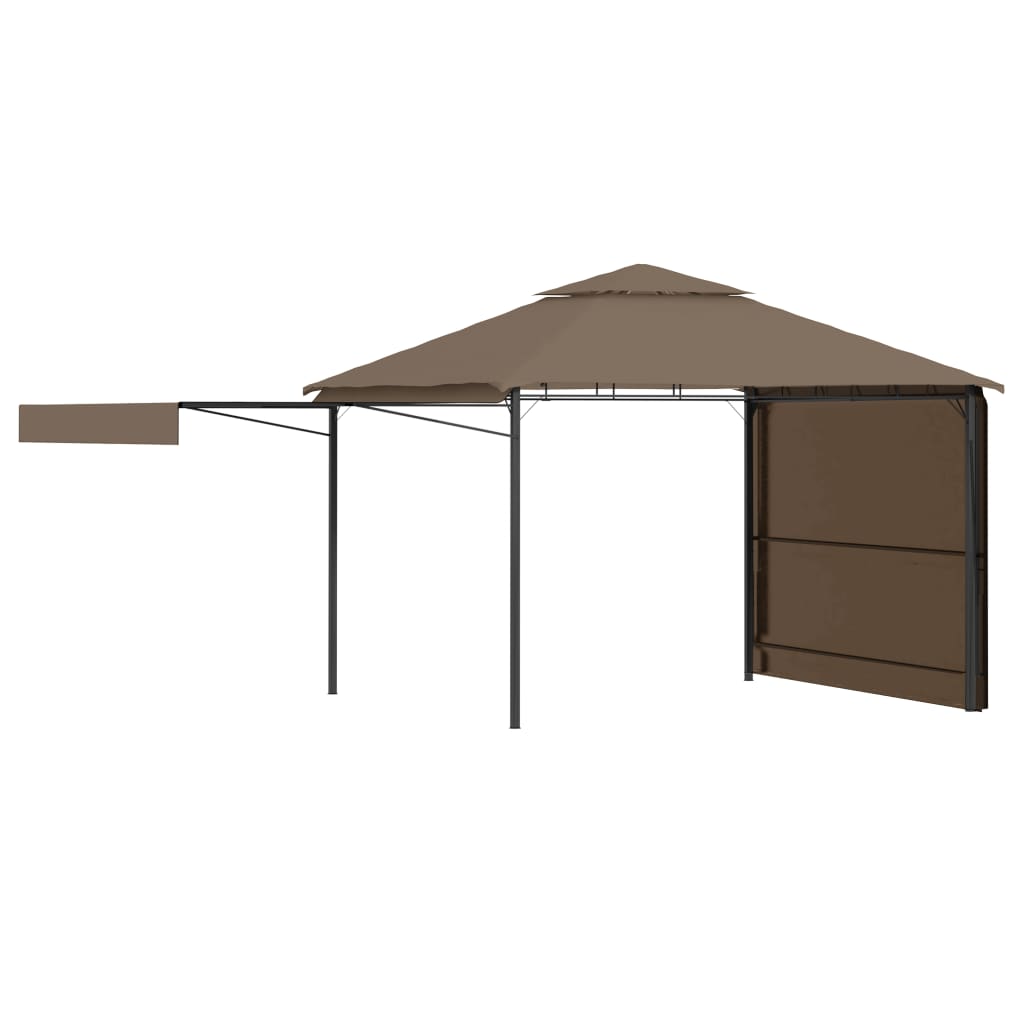 vidaXL Gazebo with Double Extending Roofs 9.8'x9.8'x9' Taupe 0.6 oz/ft²
