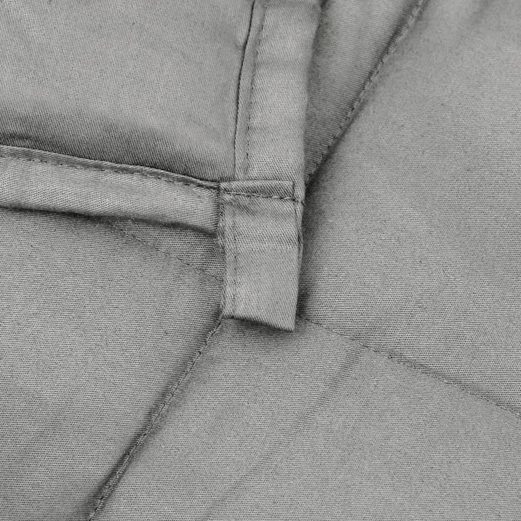 vidaXL Weighted Blanket Gray 53.9"x78.7" 22 lb Fabric
