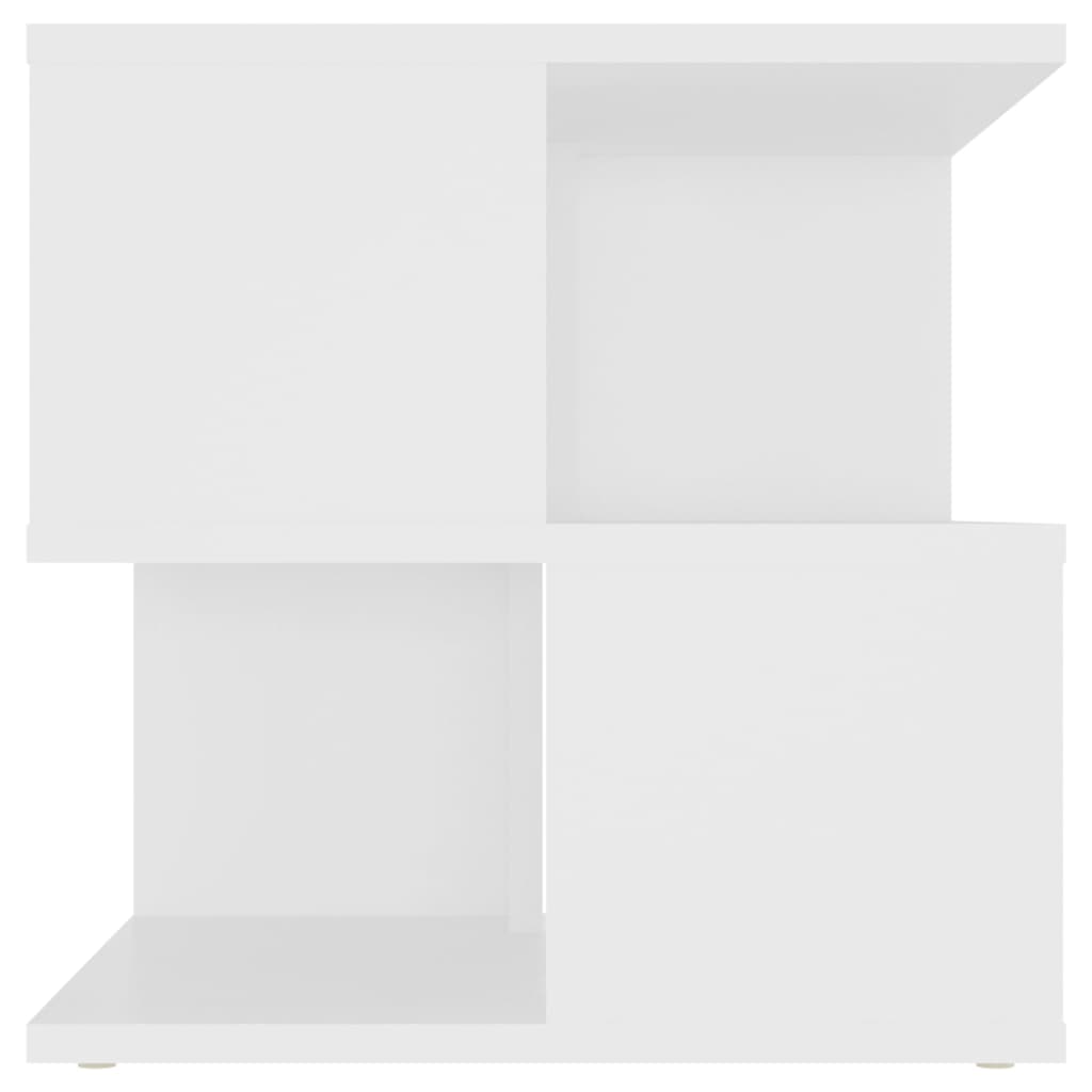 vidaXL Side Table White 15.7"x15.7"x15.7" Engineered Wood