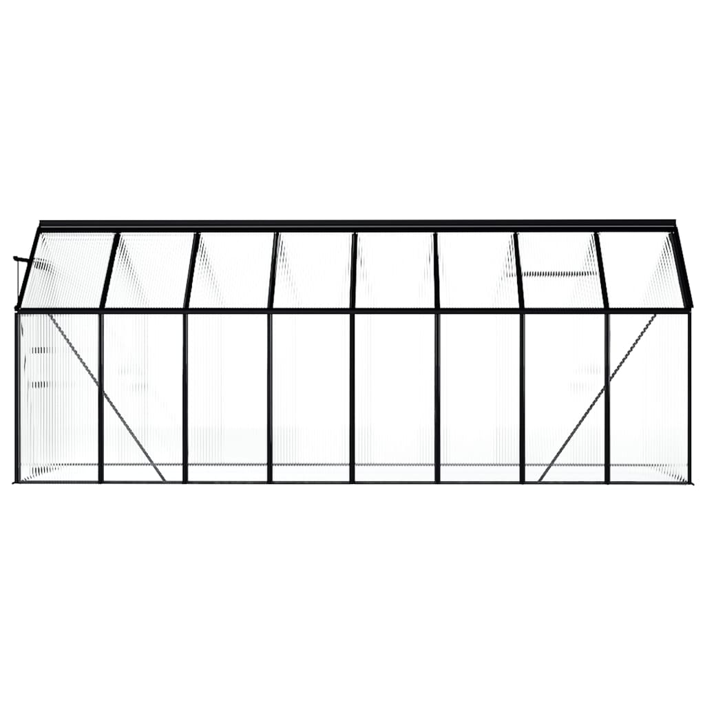 vidaXL Greenhouse Anthracite Aluminum 100.2 ft²