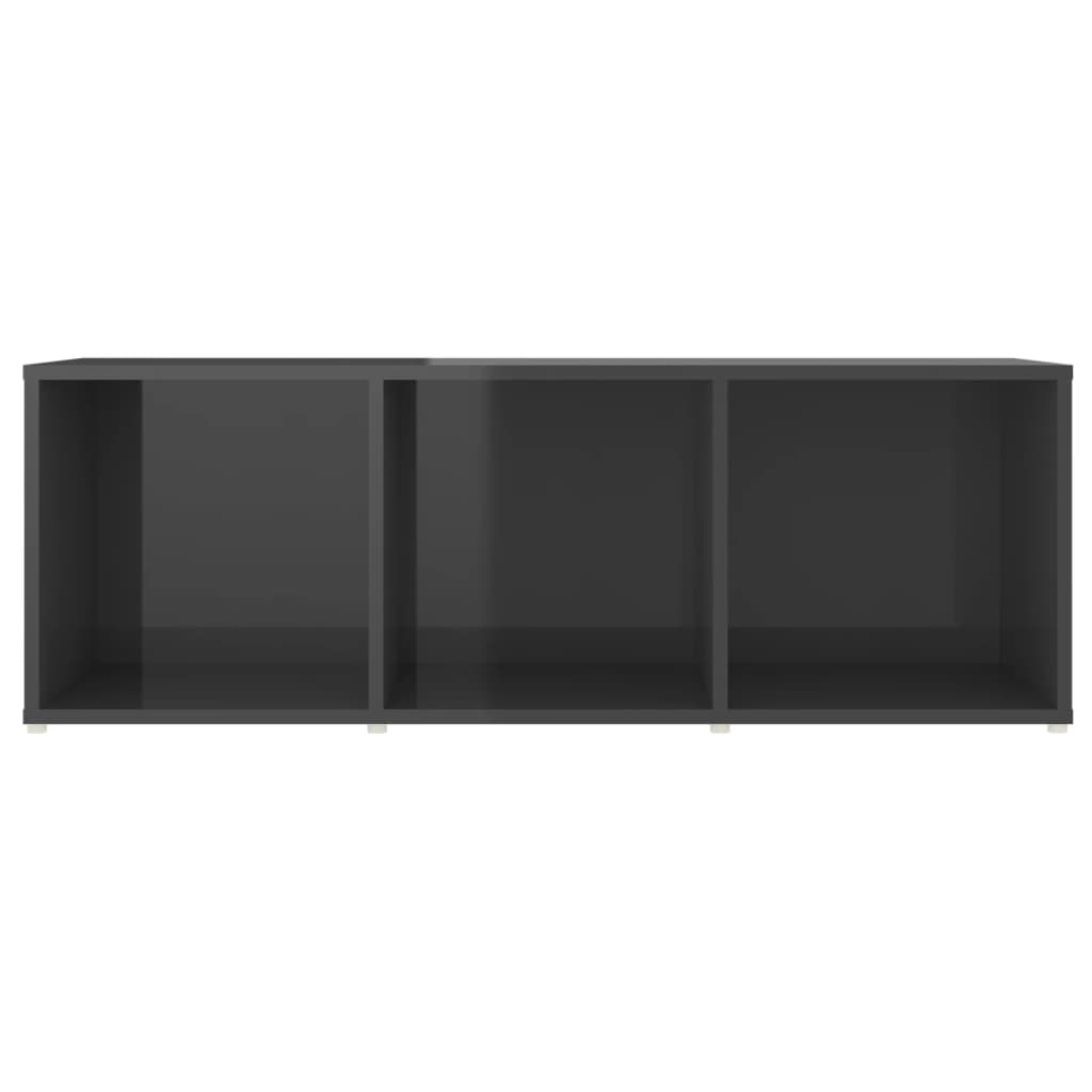 vidaXL TV Cabinets 4 pcs High Gloss Gray 42.1"x13.8"x14.6" Engineered Wood