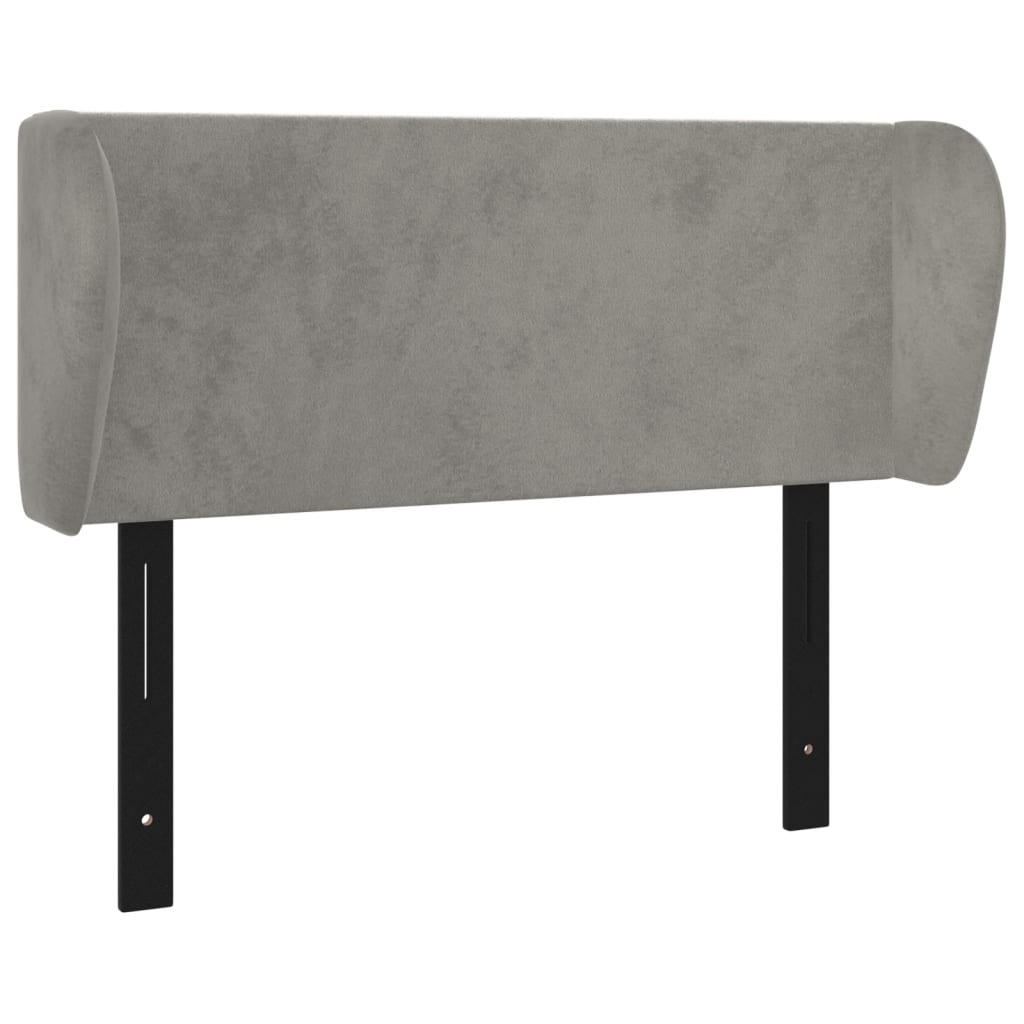 vidaXL Headboard with Ears Light Gray 40.6"x9.1"x30.7"/34.6" Velvet