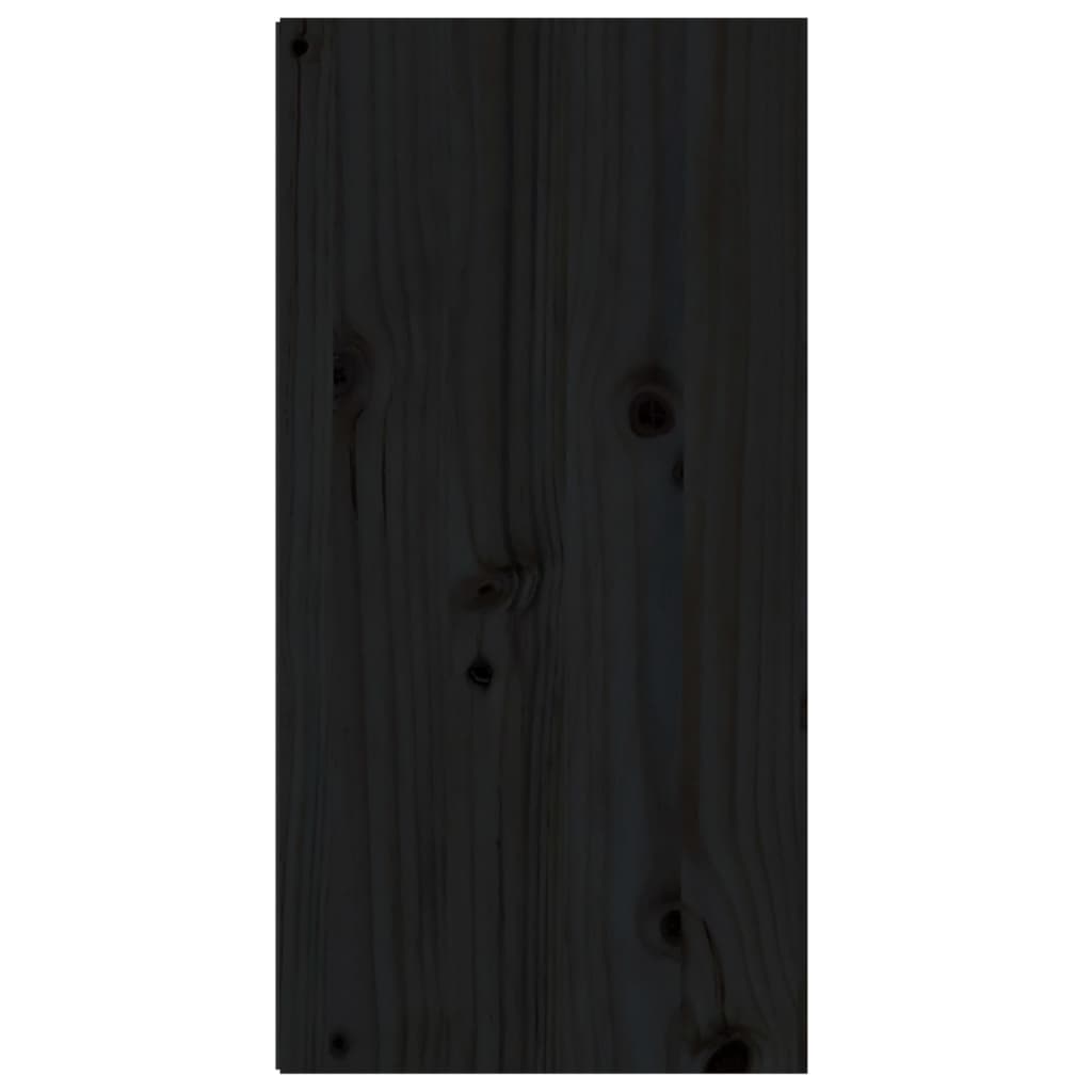 vidaXL TV Stands 6 Pcs Black Solid Wood Pine