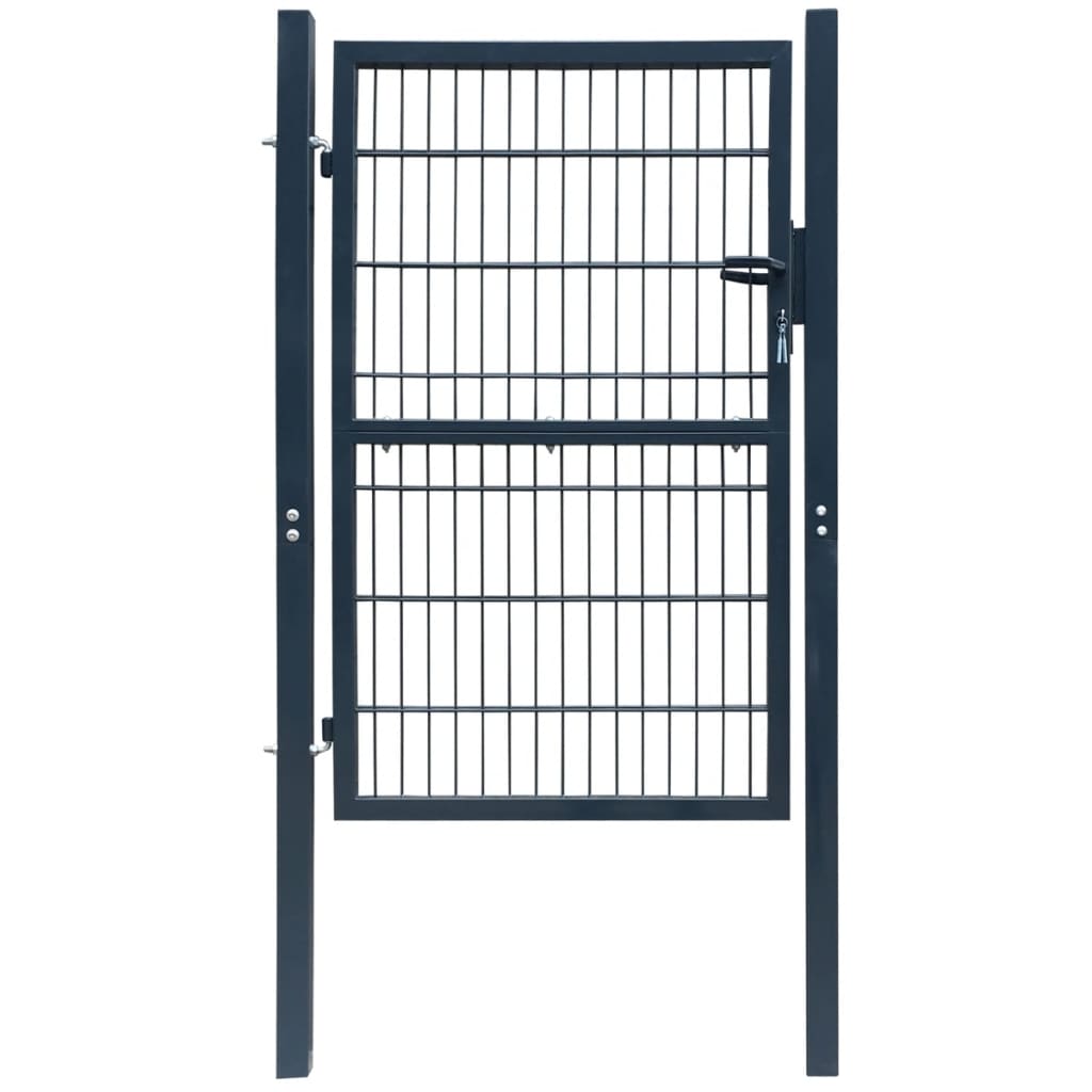 vidaXL 2D Fence Gate (Single) Anthracite Gray 41.7" x 82.7"