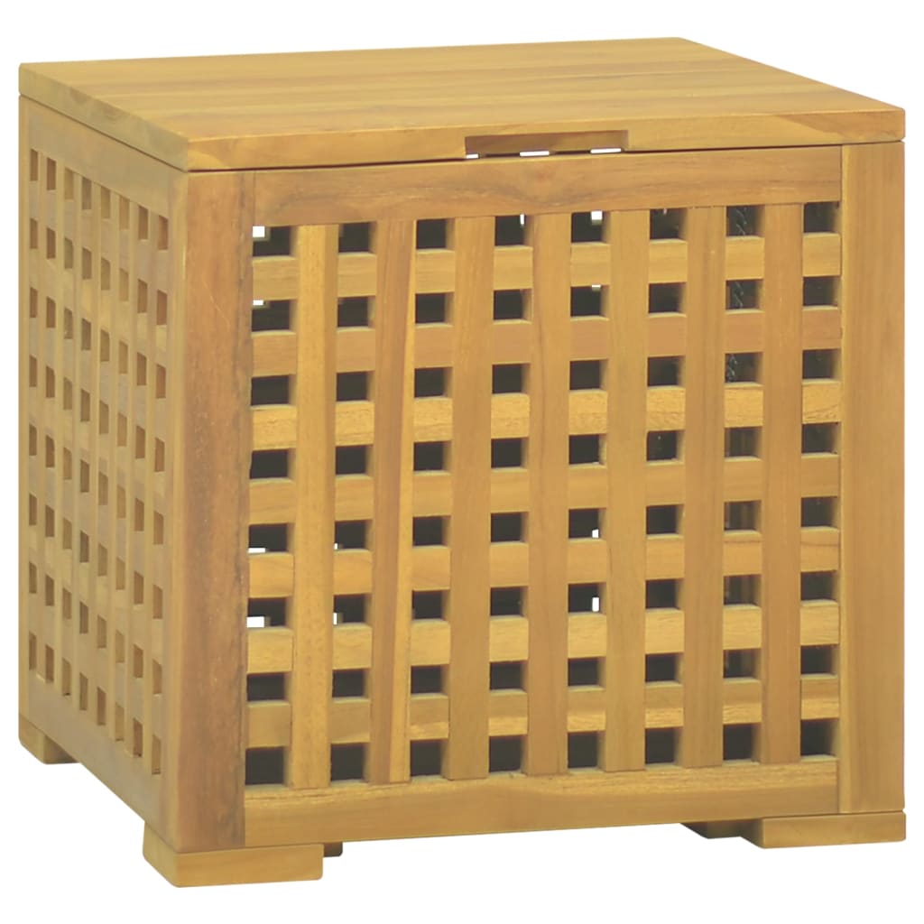 vidaXL Rope Box 15.7"x15.7"x15.7" Solid Wood Teak