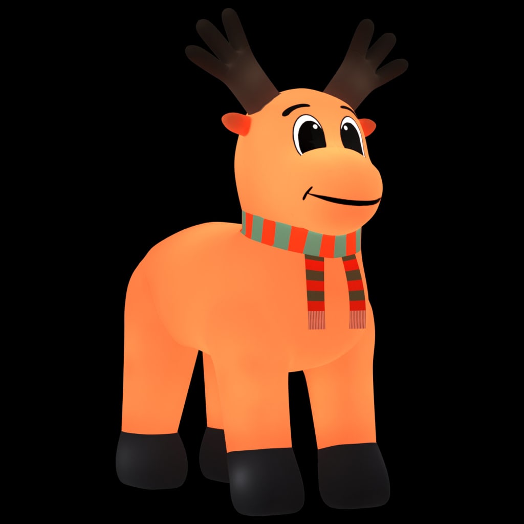 vidaXL Christmas Inflatable Reindeer with LEDs 196.9"