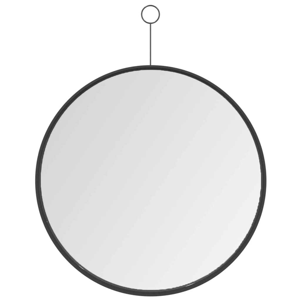 vidaXL Hanging Mirror with Hook Black 15.7"