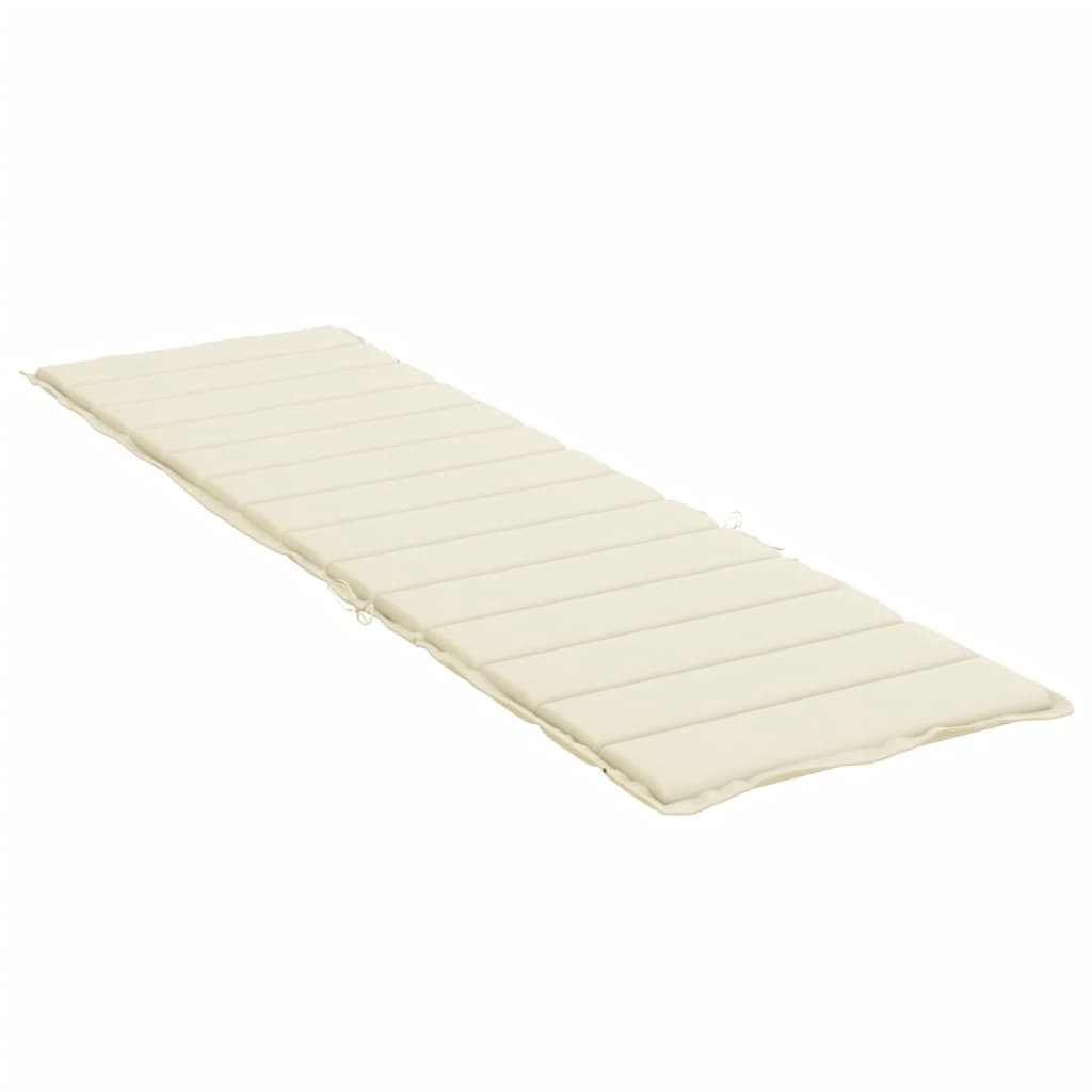 vidaXL Sun Lounger Cushion Cream 78.7"x19.7"x1.2" Fabric