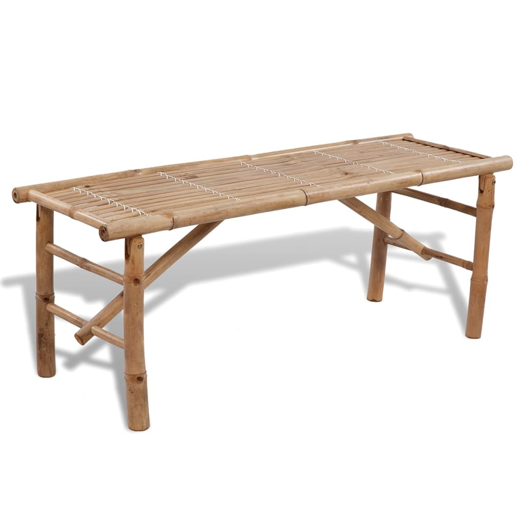 vidaXL Beer Table with 2 Benches 100 cm Bamboo