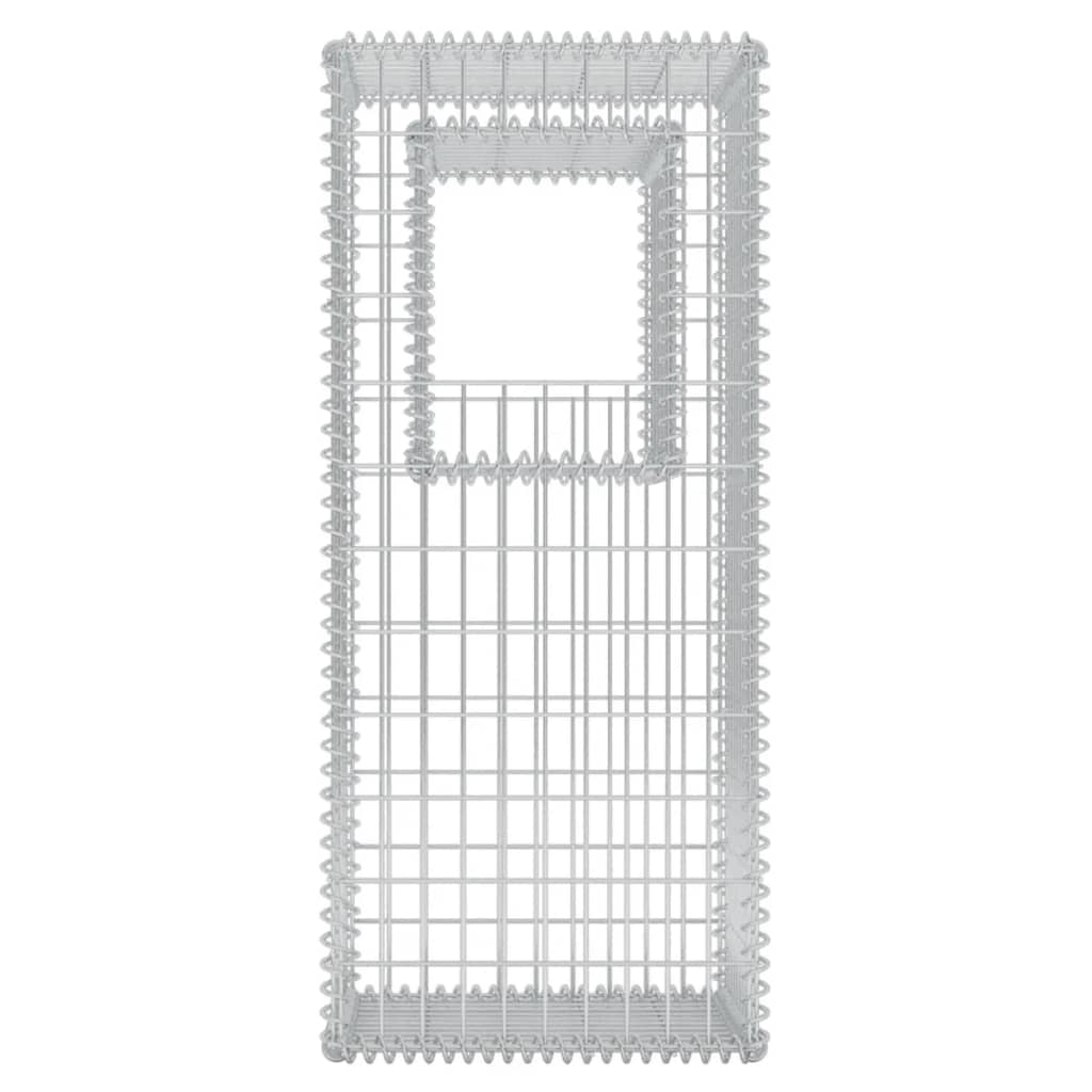 vidaXL Gabion Basket Post/Planter Steel 19.7"x19.7"x47.2"