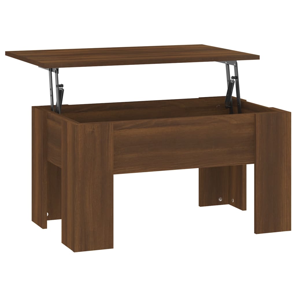 vidaXL Coffee Table Brown Oak 31.1"x19.3"x16.1" Engineered Wood
