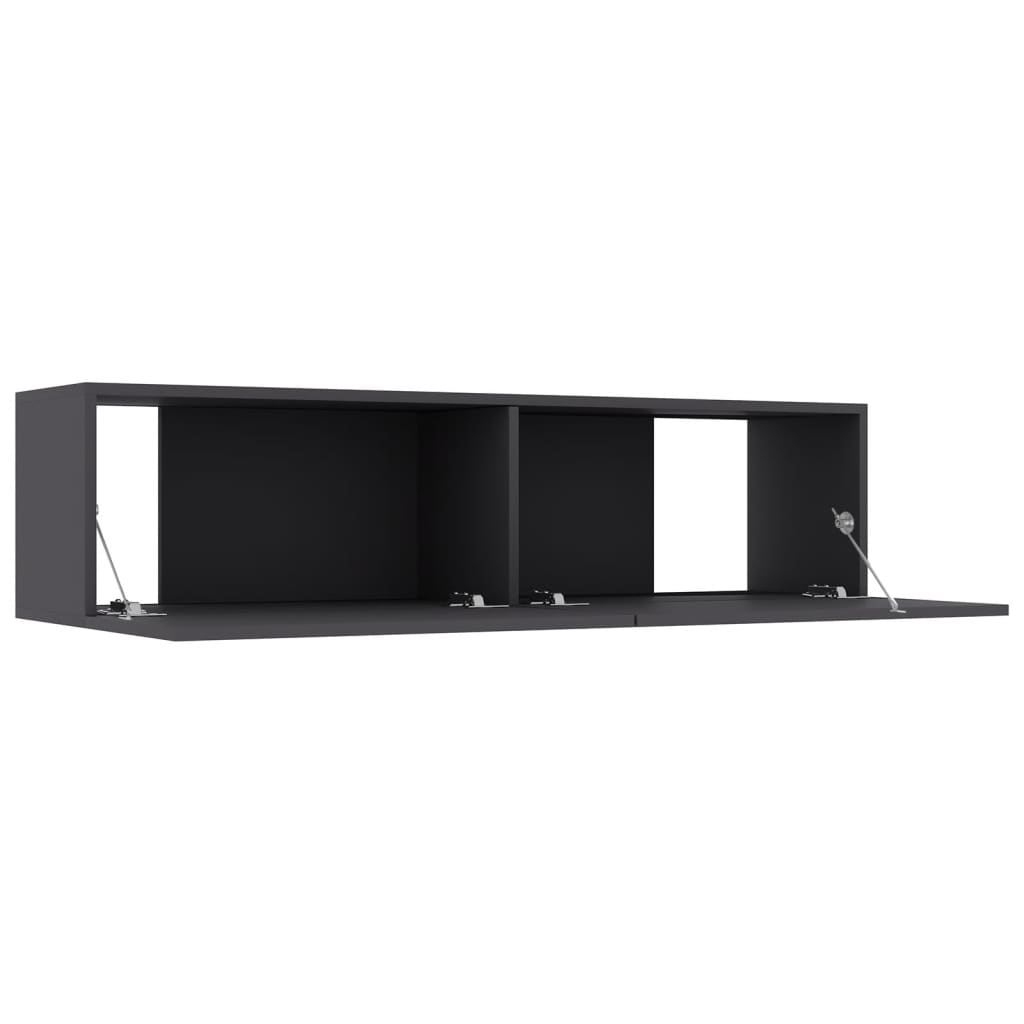vidaXL TV Stand Gray 47.2"x11.8"x11.8" Engineered Wood