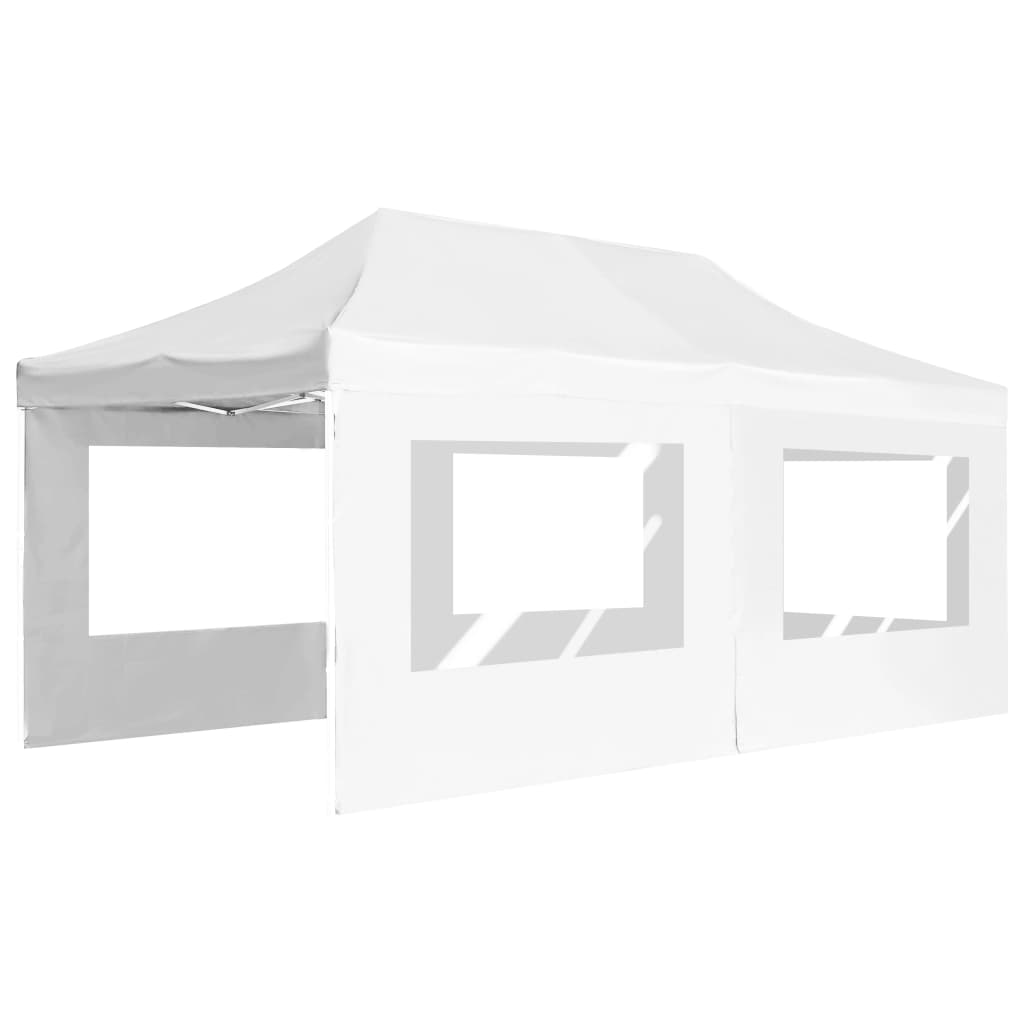 vidaXL Professional Folding Party Tent with Walls Aluminum 19.7'x9.8' White