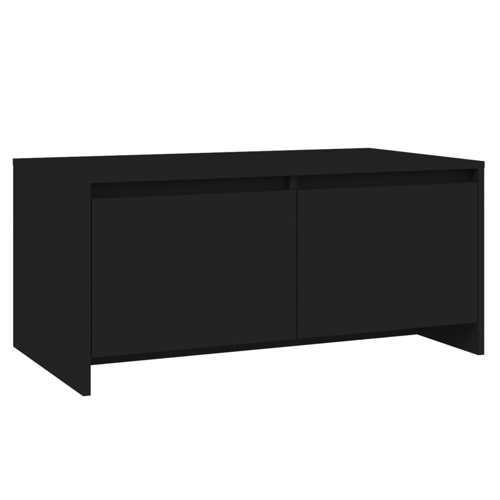 vidaXL Coffee Table Black 35.4"x19.7"x16.3" Engineered Wood