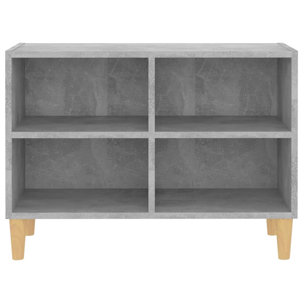 vidaXL TV Cabinet with Solid Wood Legs Concrete Gray 27.4"x11.8"x19.7"