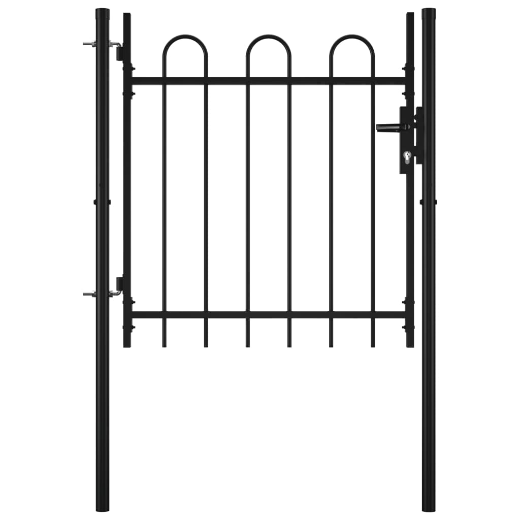 vidaXL Single Door Fence Gate with Hoop Top 39.4"x29.5"