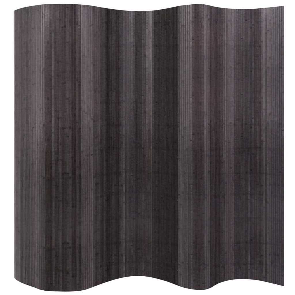 vidaXL Room Divider Bamboo Gray 98.4"x65"
