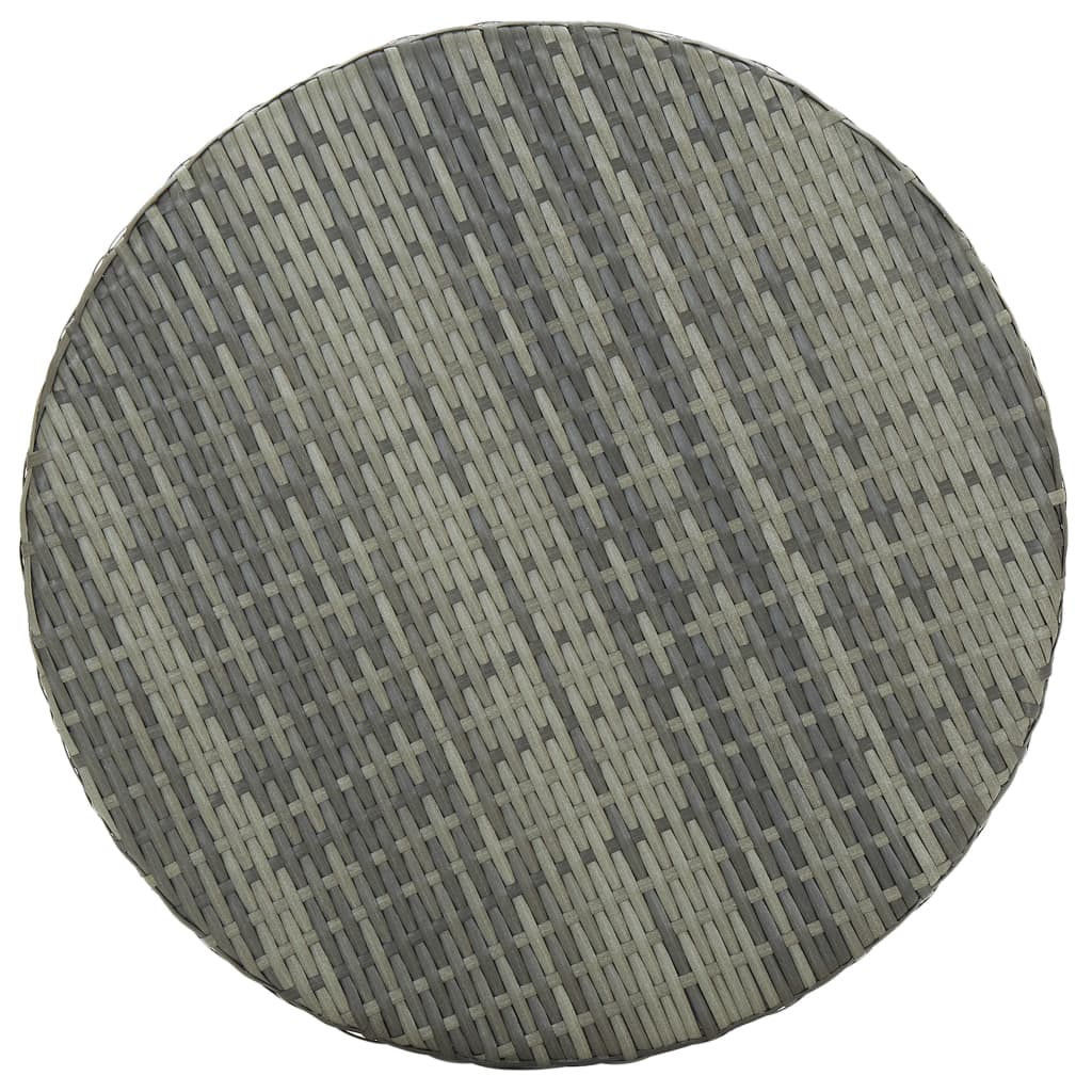 vidaXL Patio Table Gray 23.8"x41.7" Poly Rattan