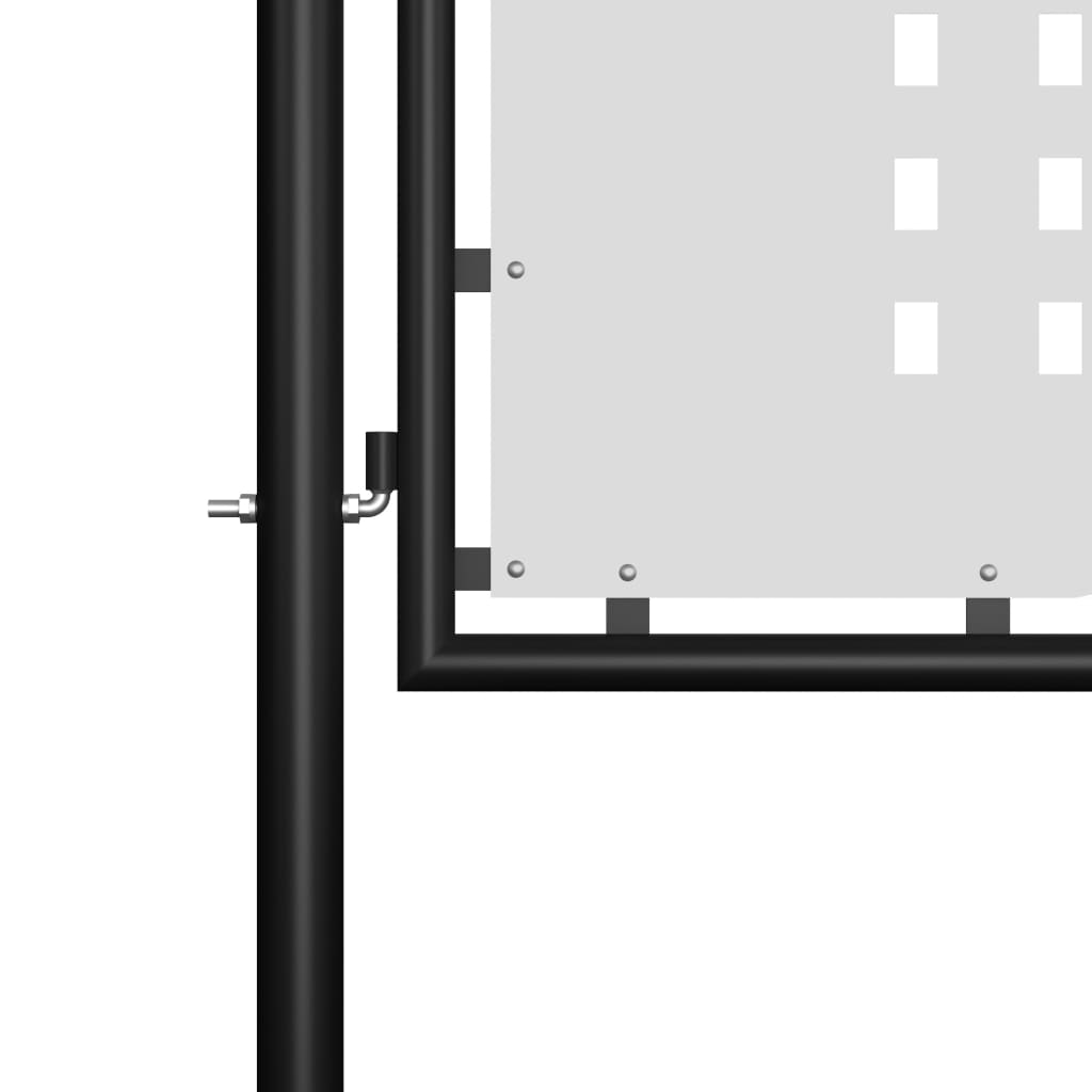 vidaXL Single Door Fence Gate 39.4"x78.7" Black