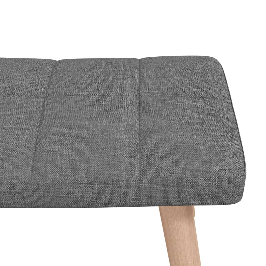 vidaXL Rocking Chair with a Stool Dark Gray Fabric