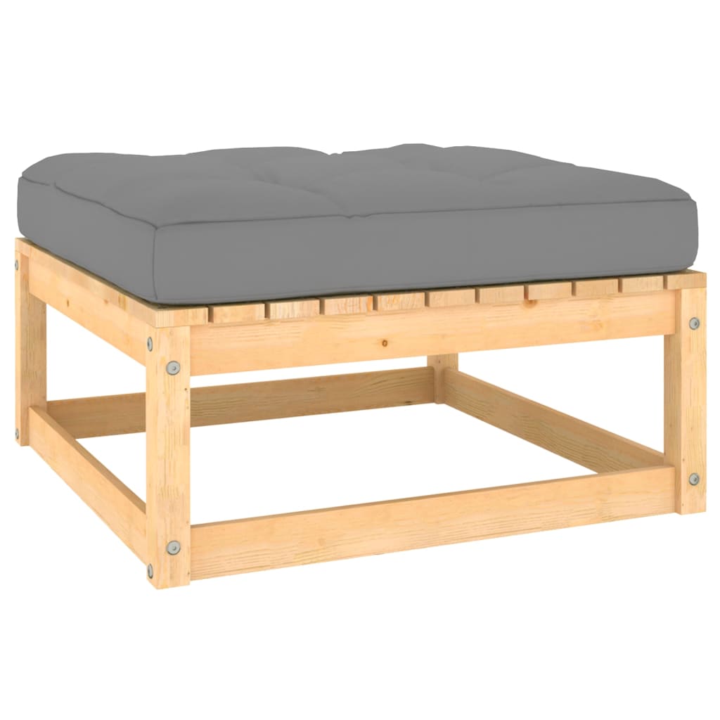 vidaXL 12 Piece Patio Lounge Set with Cushions Solid Wood Pine