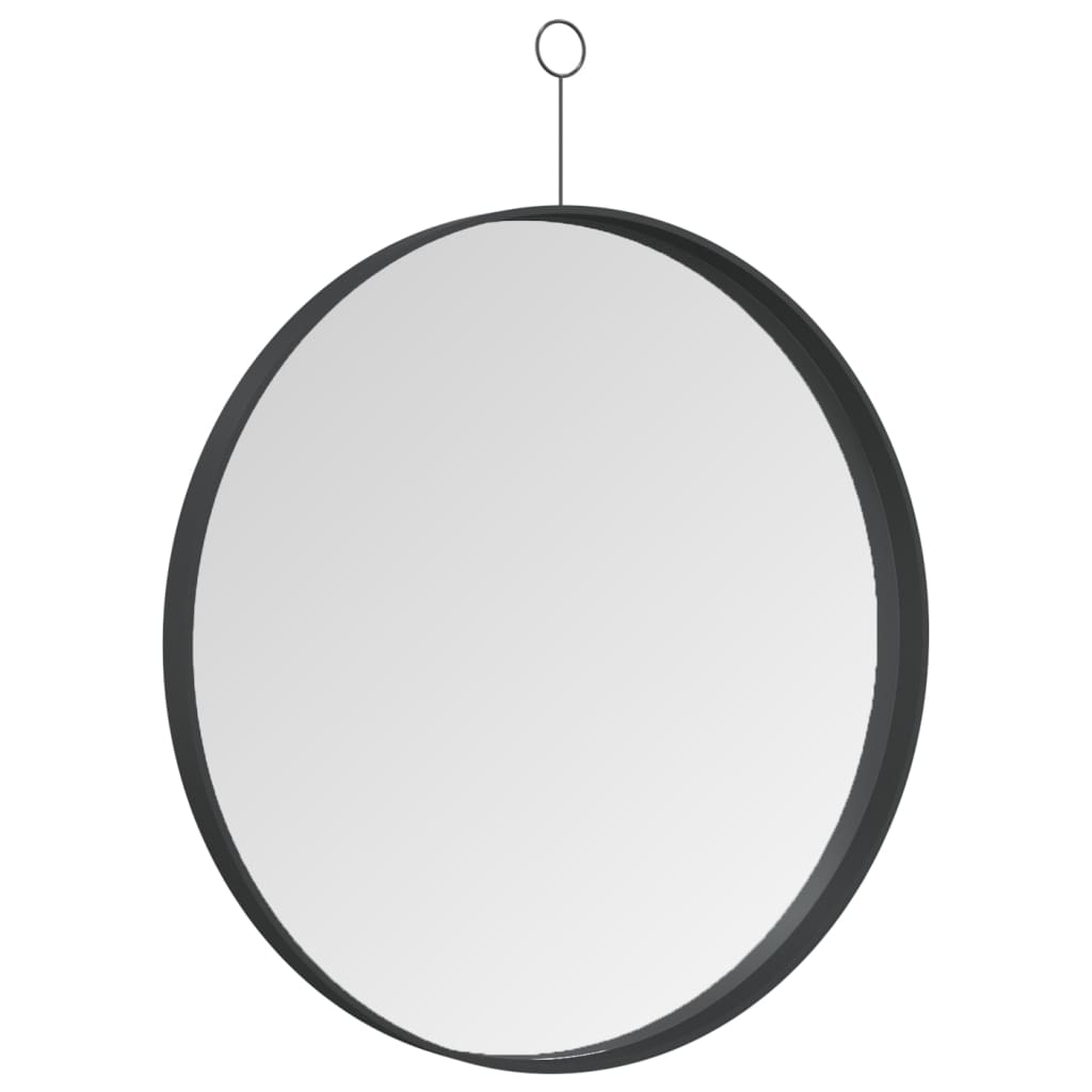 vidaXL Hanging Mirror with Hook Black 19.7"