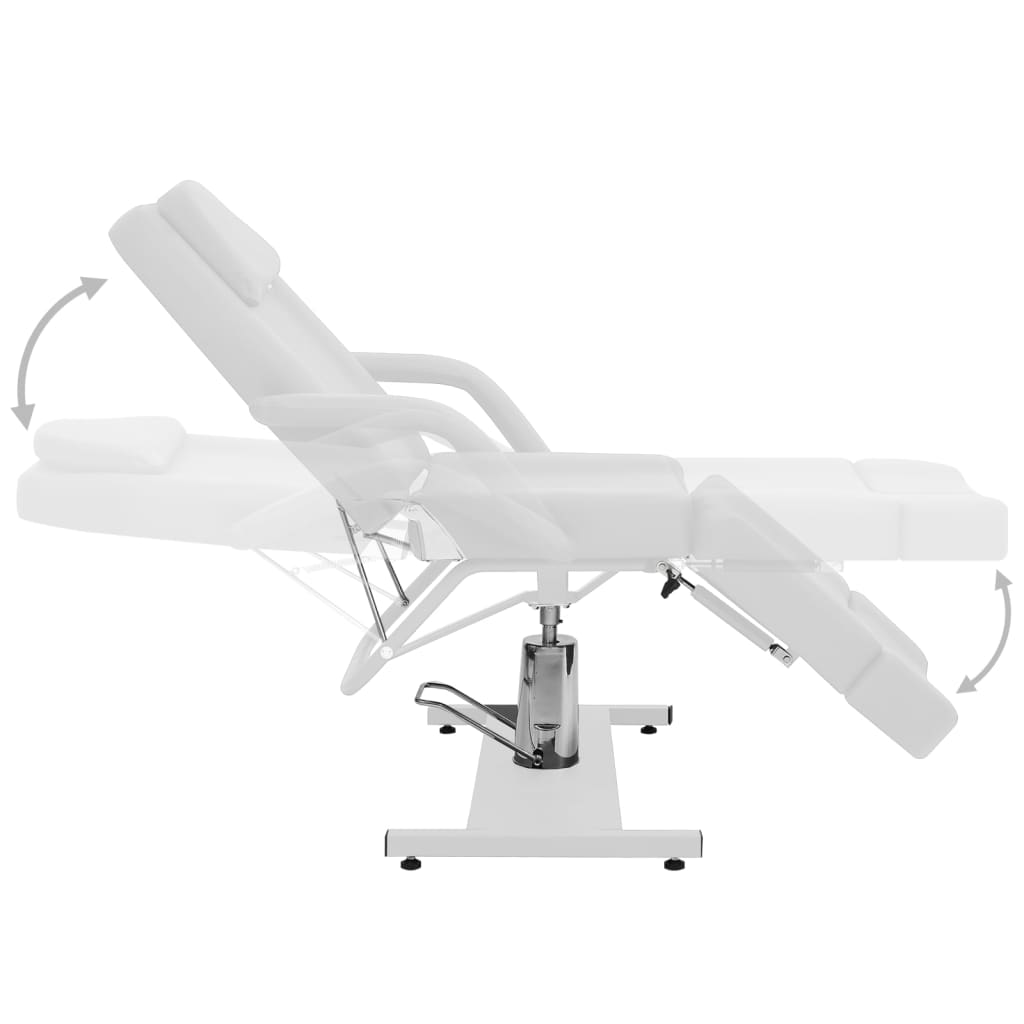 vidaXL Beauty Treatment Chair Faux Leather White 70.9"x24.4"x30.7"
