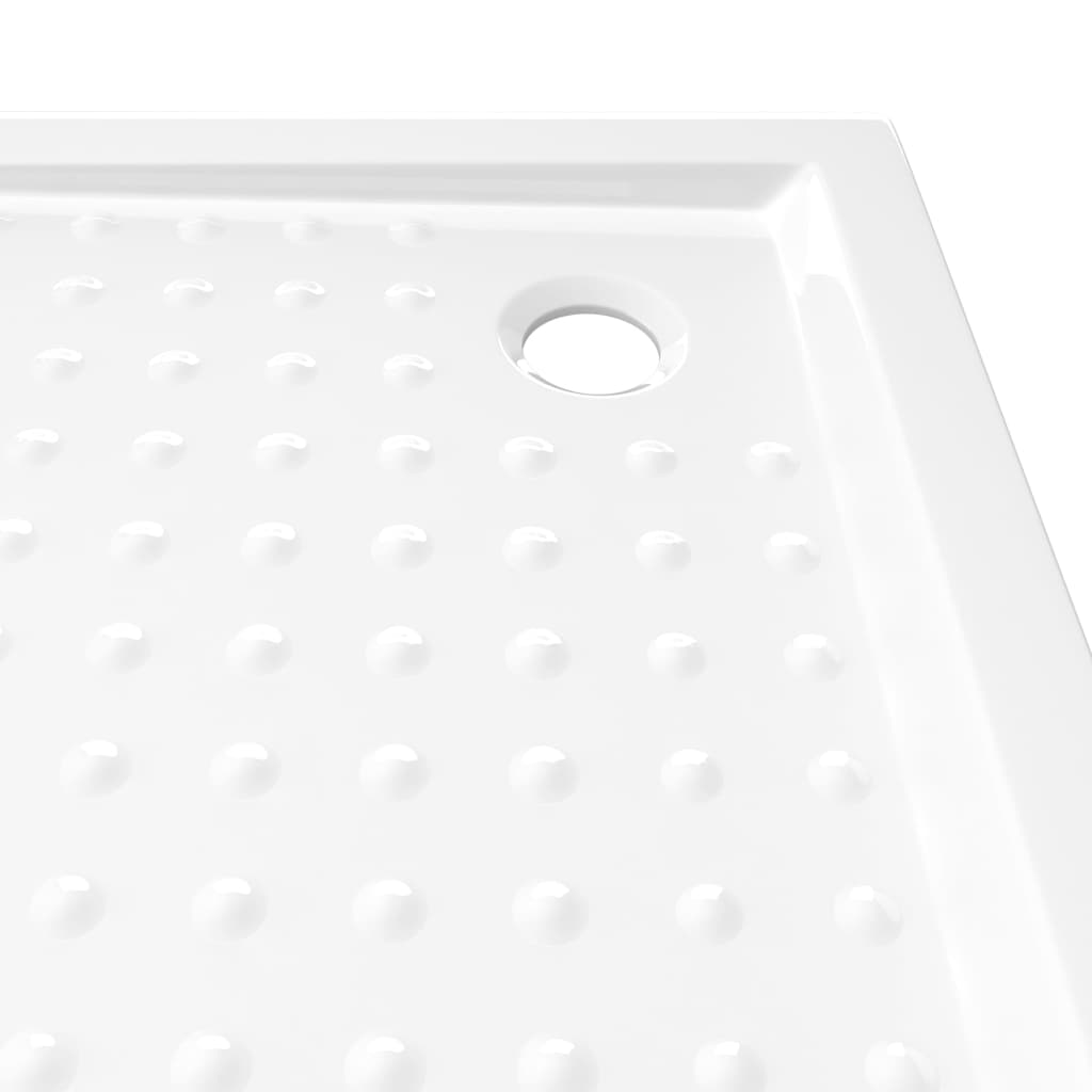 vidaXL Shower Base Tray with Dots White 35.4"x35.4"x1.6" ABS