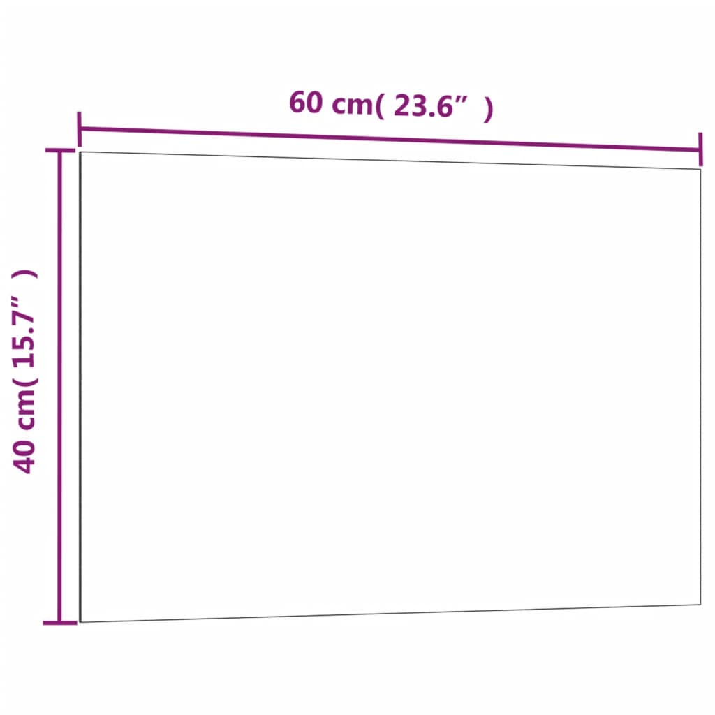 vidaXL Wall-mounted Magnetic Board White 23.6"x15.7" Tempered Glass