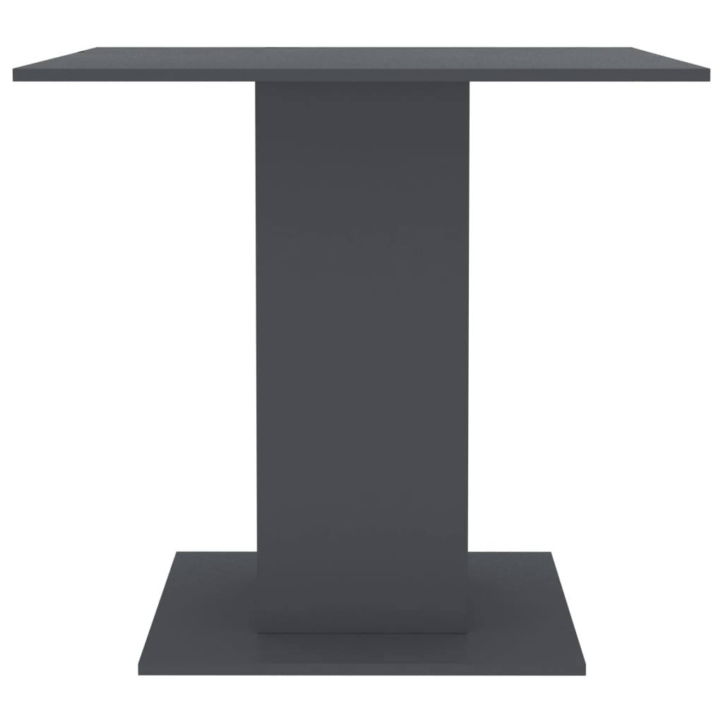 vidaXL Dining Table Gray 31.5"x31.5"x29.5" Engineered Wood