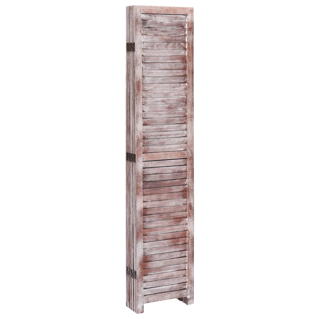 vidaXL 3-Panel Room Divider Brown 41.3"x65" Wood