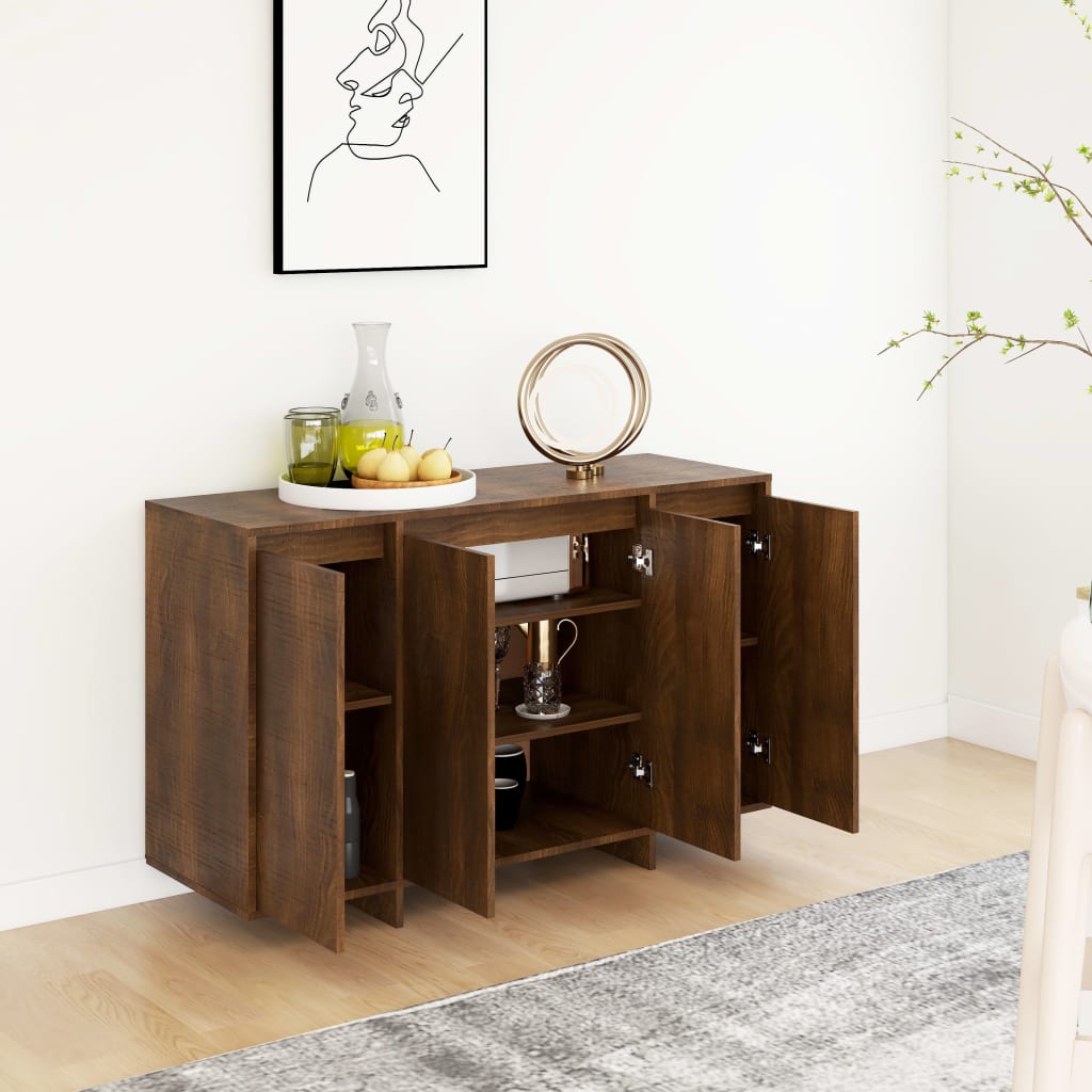 vidaXL Sideboard Brown Oak 47.2"x16.1"x29.5" Engineered Wood