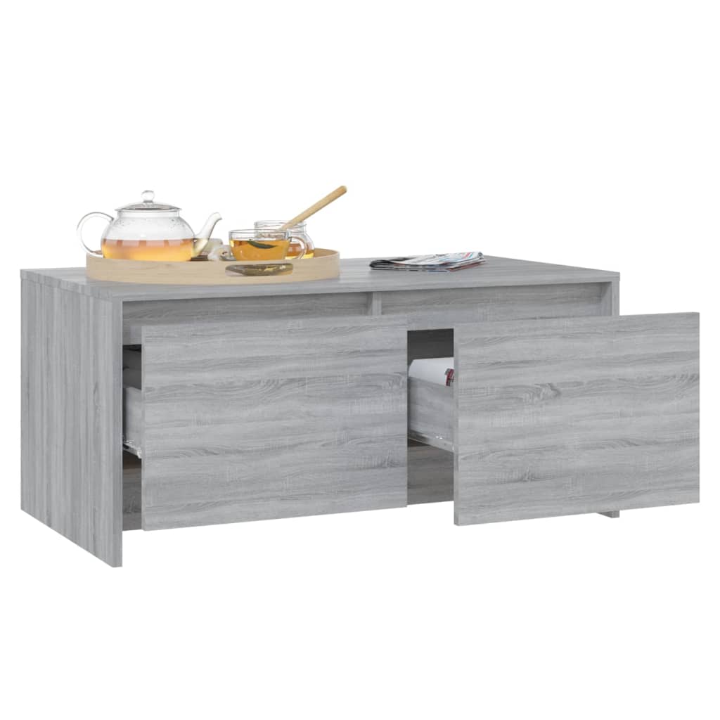 vidaXL Coffee Table Gray Sonoma 35.4"x19.7"x16.3" Engineered Wood