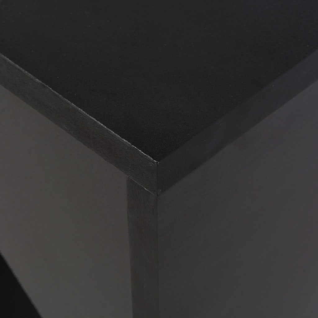 vidaXL Bar Table with Moveable Shelf Black 54.3"x15.4"x43.3"