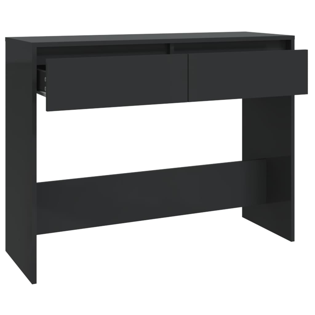 vidaXL Console Table Black 39.4"x13.8"x30.1" Engineered Wood