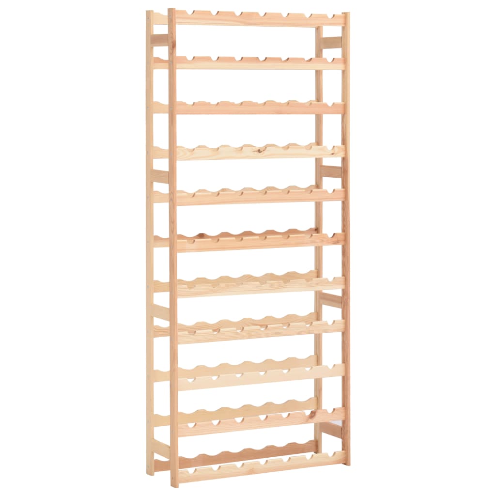 vidaXL Wine Rack for 77 Bottles Pinewood