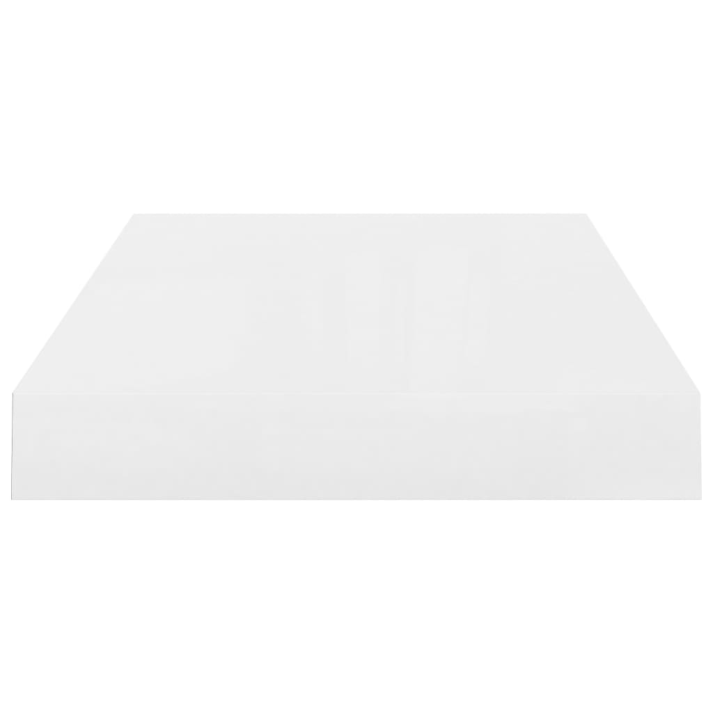 vidaXL Floating Wall Shelf High Gloss White 15.7"x9.1"x1.5" MDF