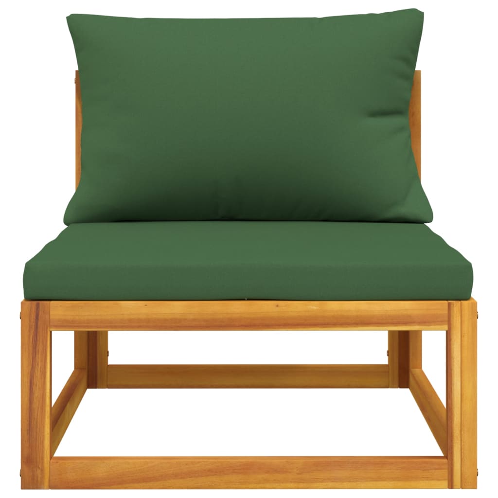vidaXL 2 Piece Patio Sofa Set with Cushions Solid Wood Acacia