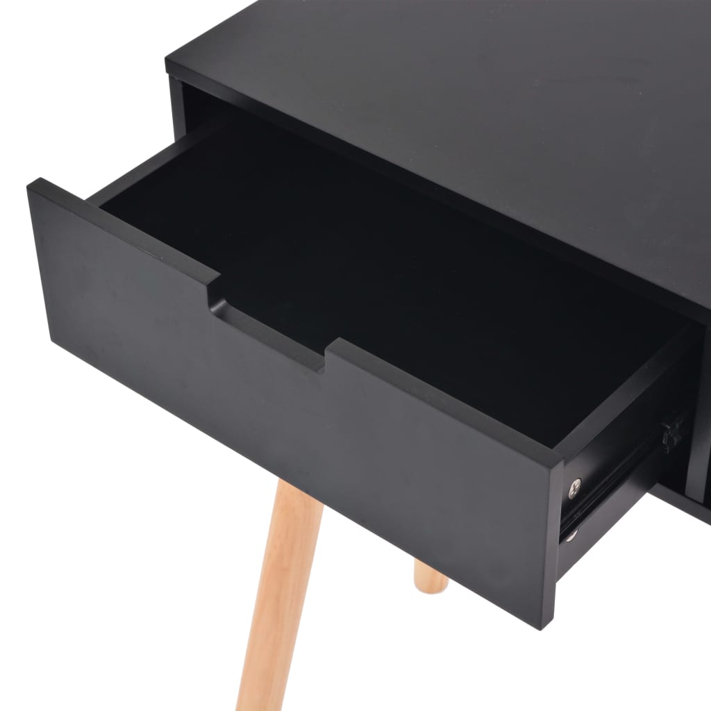 vidaXL Console Table Solid Pinewood 31.5"x11.8"x28.3" Black