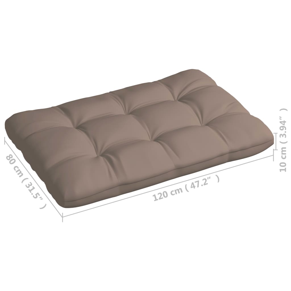 vidaXL Pallet Sofa Cushions 7 pcs Taupe
