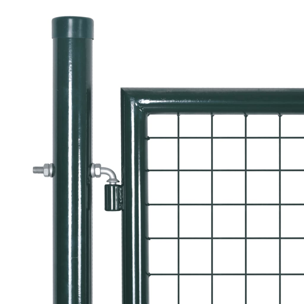 vidaXL Fence Gate Steel 120.5"x68.9" Green