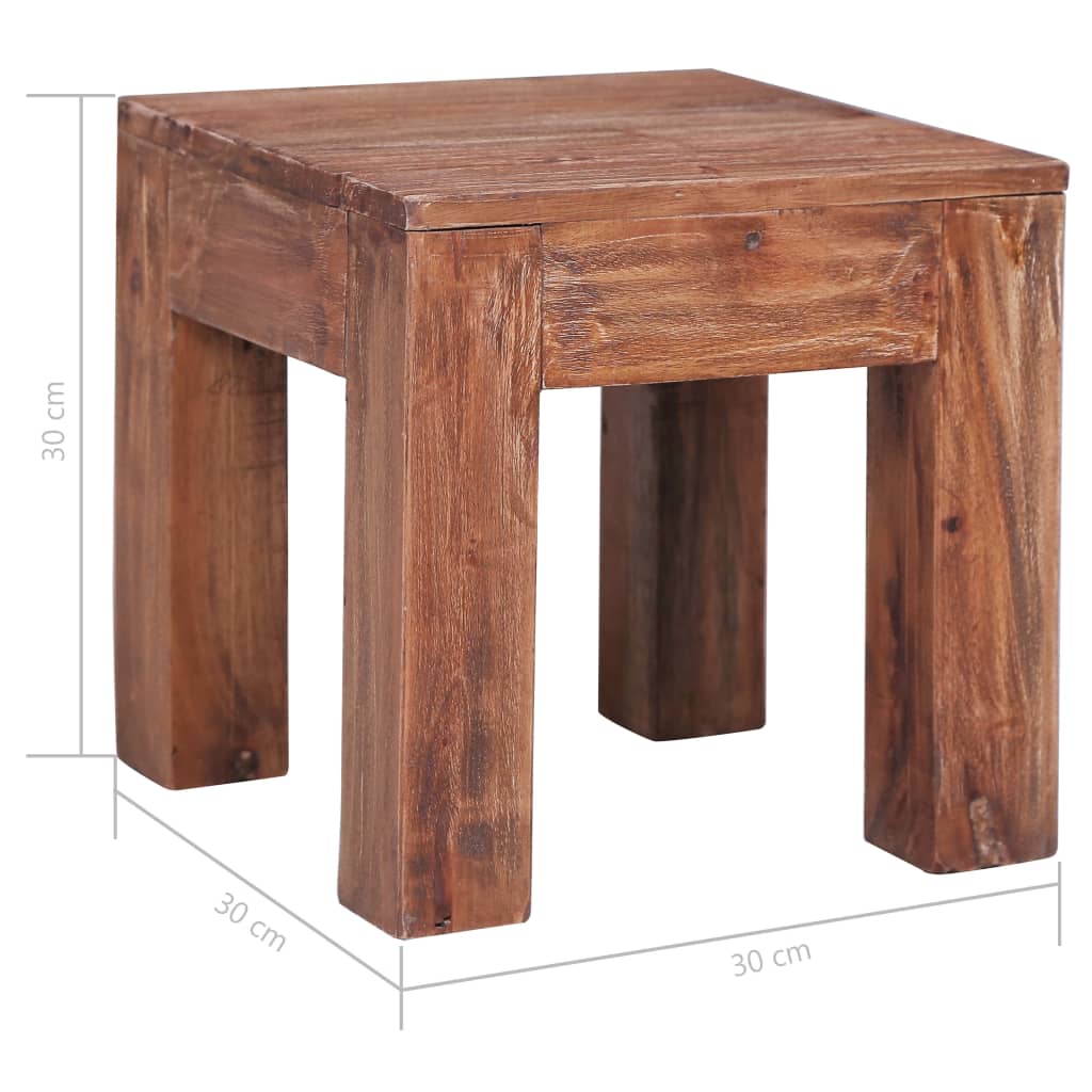 vidaXL Coffee Table 11.8"x11.8"x11.8" Solid Reclaimed Wood